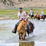 Horseback ride through the stream